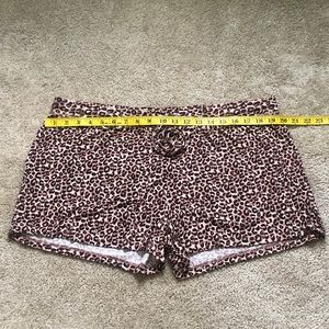Leopard print shorts pajamas